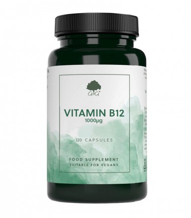 Vitamin B12, Metilkobalamin, 1000 μg, 120 kapsula