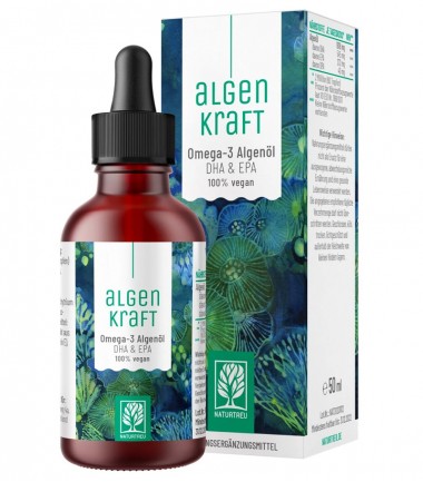 Naturtreu - Omega-3 ulje iz algi s DHK i EPK, kapl, 50 ml Naturtreu - Omega-3 ulje iz algi s DHK i EPK, kapl, 50 ml